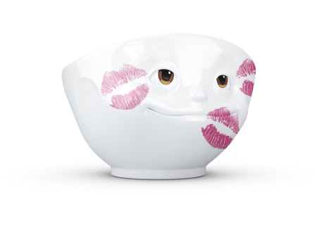 16 Oz. Bowl, Kissed Face, LIMITED EDITION with Colorful Eyes and Kiss Marks Cheap