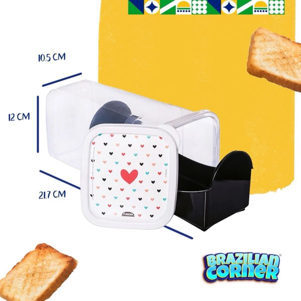 Original Toast Bauducco 5oz Bundle with Airtight Toast Storage Container Box | Light & Crispy Toasted Bread For Cheap