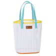 2022 New Striped Handbag Wash Bag. Girl Heart Transparent PVC Jelly Bag Portable Large-capacity Beach Bag. Storage For Sale