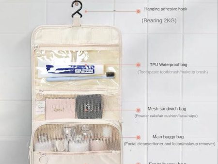 Travel Waterproof Hook Amenity Bag Makeup Oxford Cloth Multifunctional Folding Hanging Travel Storage Bag Storage For Discount