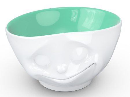 16 Oz. Bowl, Happy Face, Jade Color Inside Fashion