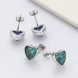 Heart Silver Gemstone Studs For Cheap