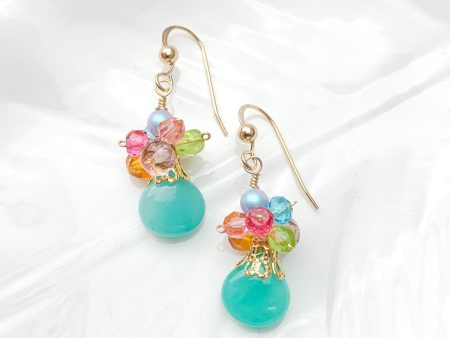 Limited Edition Amazonite Cluster Earrings Supply