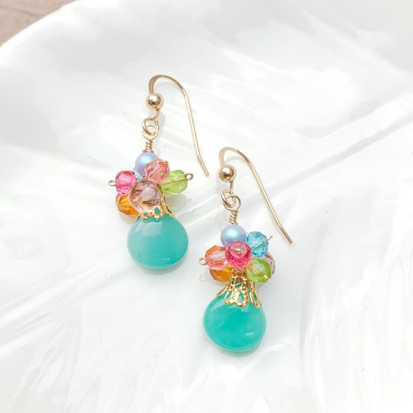 Limited Edition Amazonite Cluster Earrings Supply