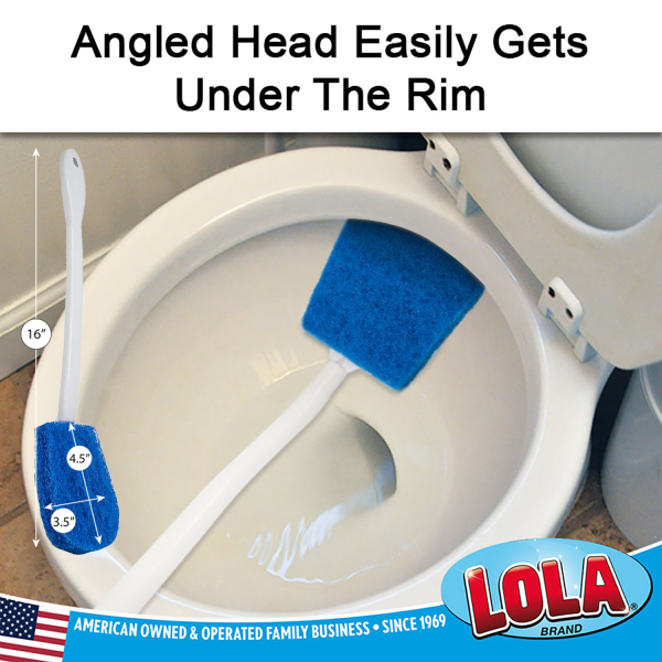 Bath & Toilet Bowl Scrubber, with Comfort Handle, Hang Hole, Non-Scratch and Removes Rings Supply