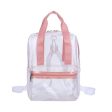 Summer Jelly Transparent Bag Tide 2022 Korean Fashion Contrast Simple Large Capacity Ins Soft Girls Backpack PVC Storage Sale