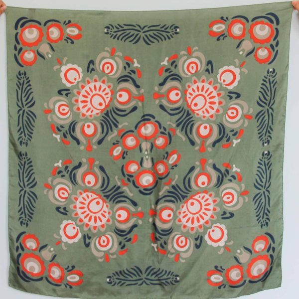 Silk French Art Scarves 44  by 44  Discount