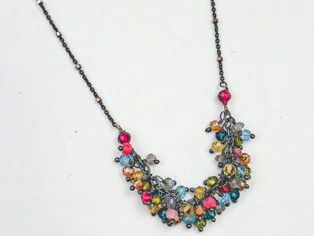 Riley Colorful PopArt Tailfeather Necklace Cheap