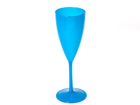 Neon Champagne Glass Pink Blue Yellow 6.08 Fl Oz Plasutil Online now