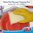 Nylon Net & Sponge Cleaning Pad -YELLOW, 1 Pack Online Hot Sale