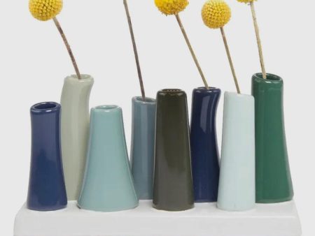 Pooley Multicolor 8-Tube Ceramic Vase Cheap