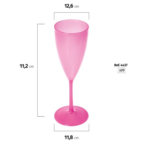 Neon Champagne Glass Pink Blue Yellow 6.08 Fl Oz Plasutil Online now