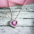 Radiant Love: Heart-shaped Pink Tourmaline & Diamond Jewelry Set Supply