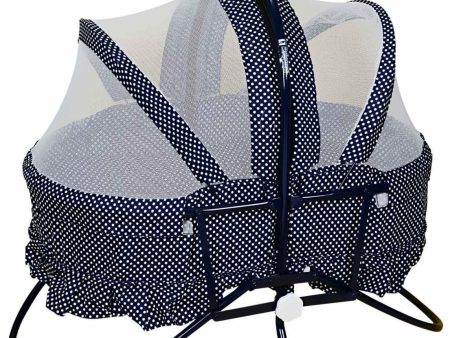 Mothertouch Rocking Cradle - Blue Polka Dot on Sale