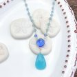 Blue Mix Gems Necklace For Discount