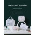 Transparent White EVA Cosmetic Bag, Travel Storage Bag, Waterproof Wash Bag, Multi-specification Storage Sanitary Bag Online now