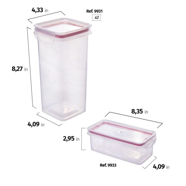 Plasutil 5 Piece Airtight Food Storage Container Set with Lids | BPA Free Cheap