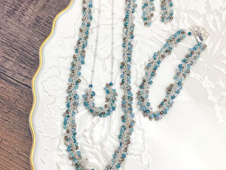 Vibrant Denim Blues Jewelry Set Online Sale