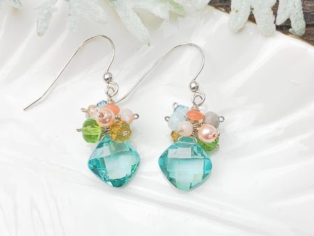 Abby Soft Pastels Cluster Earrings Online Hot Sale