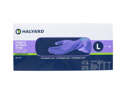 Halyard Purple Nitrile Xtra Handschoenen, 50pr Maat L Discount