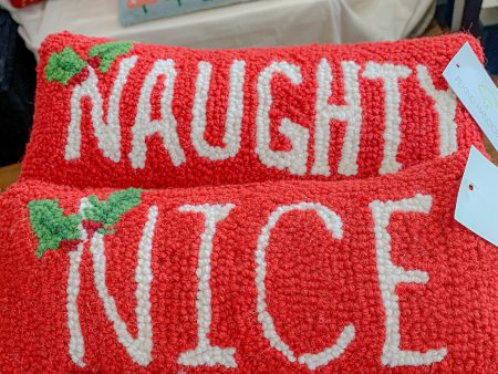 Naughty or Nice Holiday Decorative Pillows For Cheap