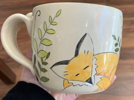 Foxes and Ferns Handmade Mug Online Hot Sale