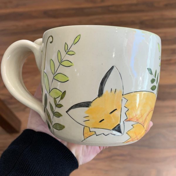 Foxes and Ferns Handmade Mug Online Hot Sale