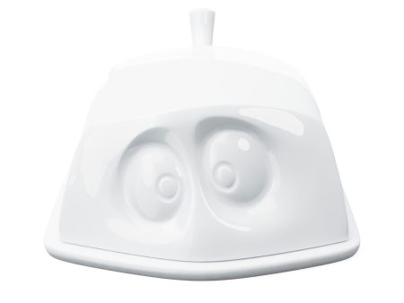 Butter Dish with Top (White) For Discount