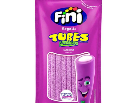 Fini Sour Grape Flavor Gummy Tubes, Fruity Candies, Gummy Snacks, 3.17oz Online now