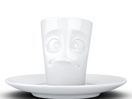 Espresso Cup with Saucer, Baffled Face Discount