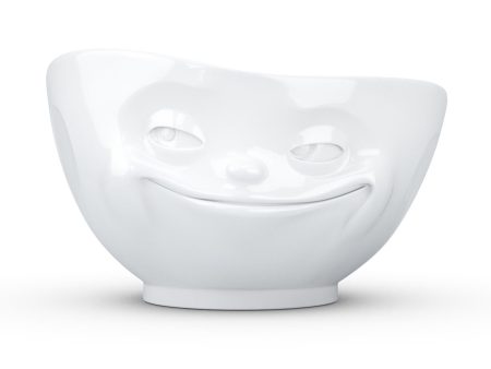 16 Oz. Bowl, Grinning Face, White Online