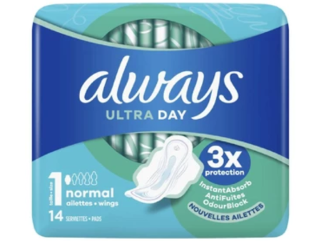 Always Ultra Maandverband  14 Normal (met vleugels) Hot on Sale