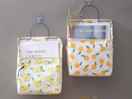 Storage bag Behind door bathroom hanging pocket artifact wall storage bag on Sale