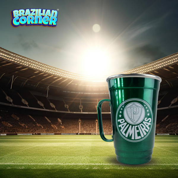 CANECA DE ALUMÍNIO TÉRMICA PALMEIRAS 500ML Online Sale