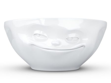 11 Oz. Bowl, Grinning Face, White Online Sale