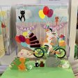 Cat and Cake Bike Birthday Pop Up Card Online now