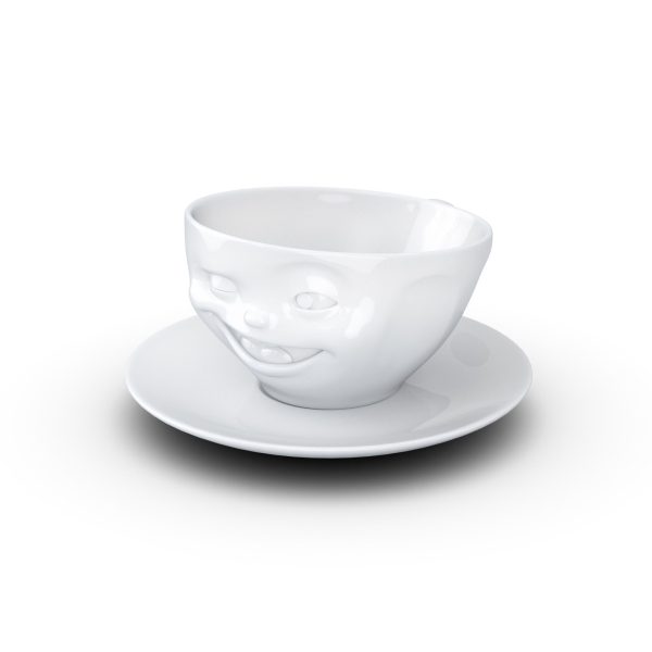 Coffee Cup with Saucer, Winking Face Online Sale