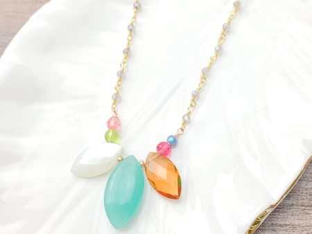 Colorful Tri-Gem Amazonite Necklace For Discount