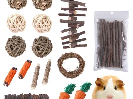 Hamster Wood Rattan Playset Manufacturer Pet Rabbit Dutch Hogweed Ball Molars Playset Cheap