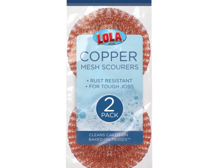 Copper Mesh Scourer - 2 pack, size 3.5  x 3.5  x 1.25 , Heavy Duty Online