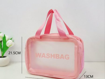 Travel PU Scrub Waterproof Large Cosmetic Bag Large Capacity Bathing Swimming Wash Bag Portable Cosmetic Storage Bag Storage Supply