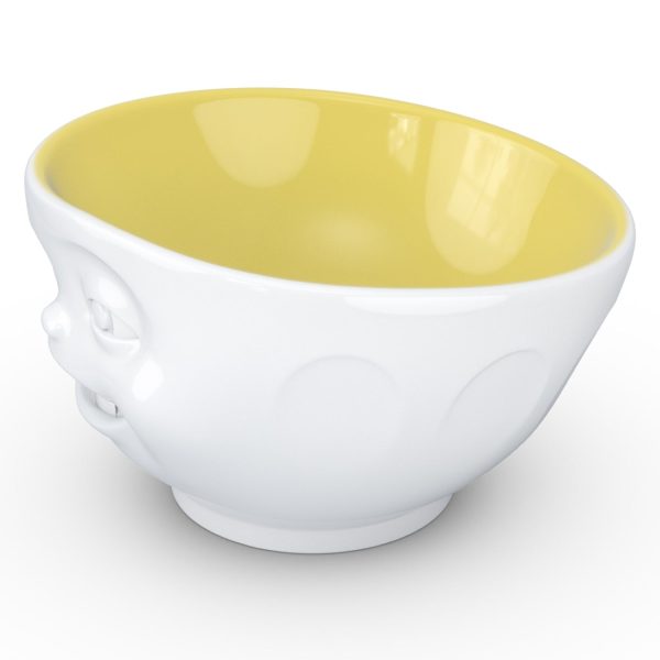 16 Oz. Bowl, Winking Face, Saffron Color Inside on Sale