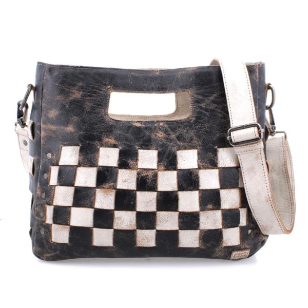 Queen’s Gambit inspired Leather Bag – Black & White Checkered Online Hot Sale