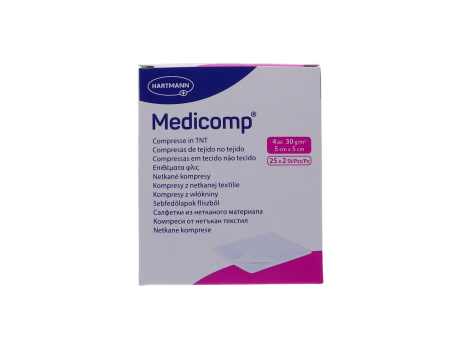 Medicomp steriel, 4 laags, 5x5 cm, 25 x 2 stuks on Sale