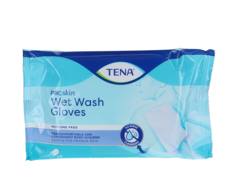 TENA ProSkin Reinigende Wasgloves - Geurloos, 8 stuks For Discount