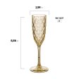 Plasutil Vintage Champagne Glasses | 6 Pieces | Unbreakable | Reusable | Acrylic Crystal Clear | 6.76 Oz Sale