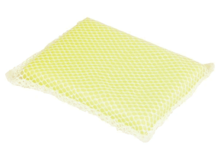 Nylon Net & Sponge Cleaning Pad -YELLOW, 1 Pack Online Hot Sale