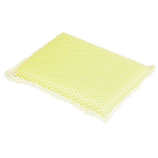 Nylon Net & Sponge Cleaning Pad -YELLOW, 1 Pack Online Hot Sale