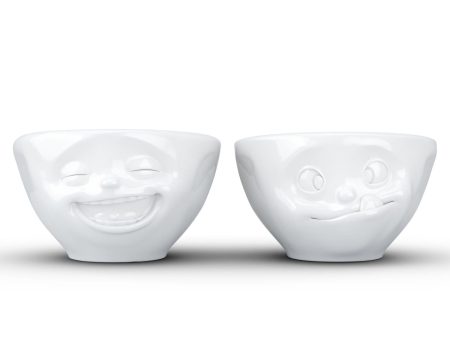 Small Bowl Set No. 3, Laughing & Tasty Face Cheap