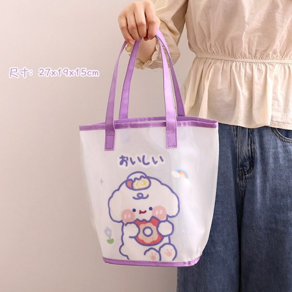 Transparent Large-capacity Beach Jelly Bag Women s Waterproof Swimming Bag PVC Portable Bag Shopping Bag Storage Supply